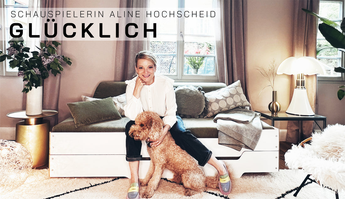 Schauspielerin Aline Hochscheid ist glücklich mit der Stapelliege